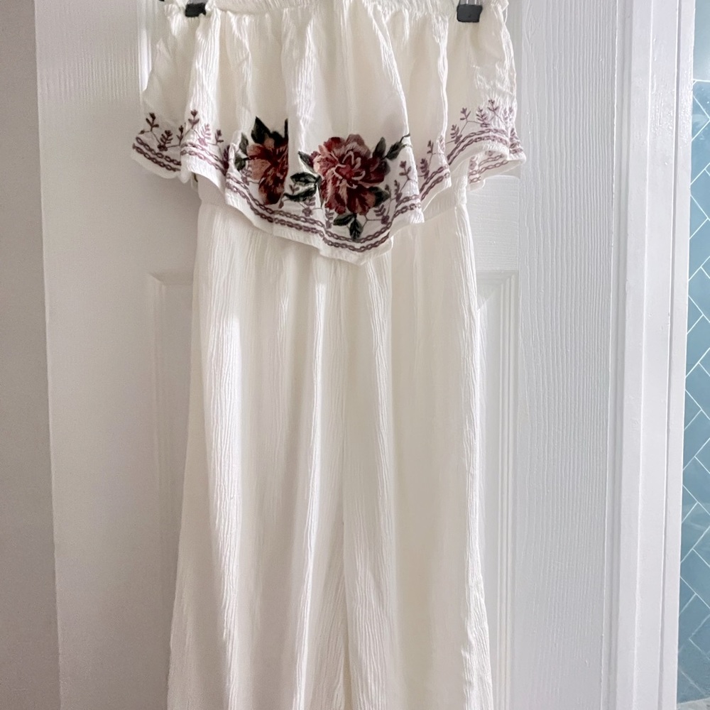 2 jumpsuits with flared legs
